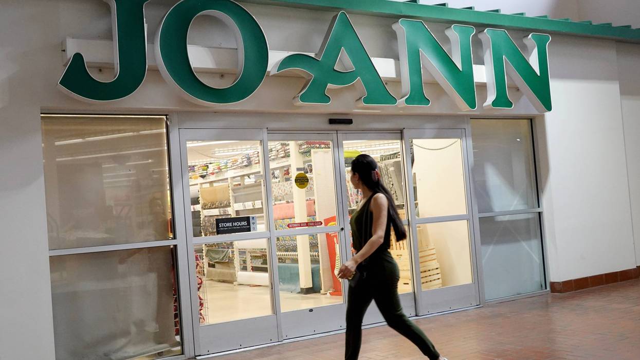 MIAMI, FLORIDA - FEBRUARY 13: The entrance to a JOANN Fabric and Crafts store slated to close on February 13, 2025 in Miami, Florida. The company announced it will be closing approximately 500 of its roughly 850 locations across the United States. (Photo by Joe Raedle/Getty Images)