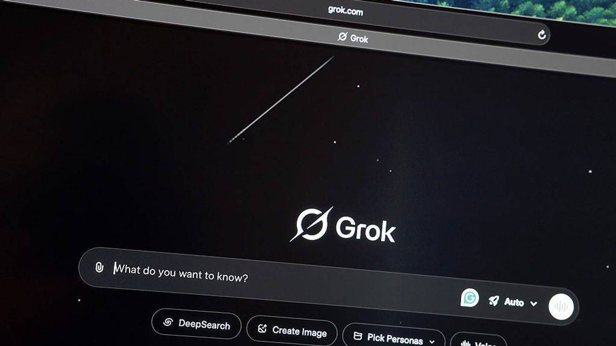 MIAMI, FLORIDA - JANUARY 26: In this photo illustration, the Grok website is seen on a computer screen on January 26, 2026 in Miami, Florida. The European Commission has launched an investigation into Elon Musk's X over concerns its AI tool Grok was used to create sexualized images of real people. (Photo illustration by Joe Raedle/Getty Images)