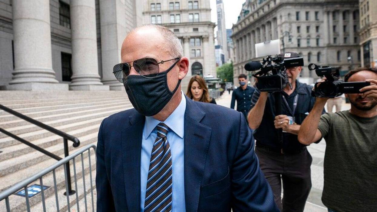 Michael Avenatti arrives for a scheduled sentencing at Manhattan federal court, Thursday, July 8, 2021, in New York. The California lawyer who publicly sparred with then-President Donald Trump before criminal fraud charges disrupted his rapid ascent to fame faces sentencing after a jury concluded he tried to extort millions of dollars from Nike.