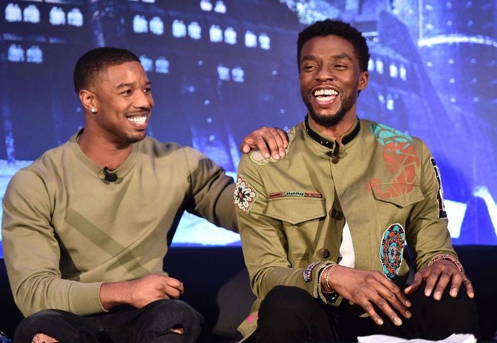 Michael B. Jordan and Chadwick Boseman at a