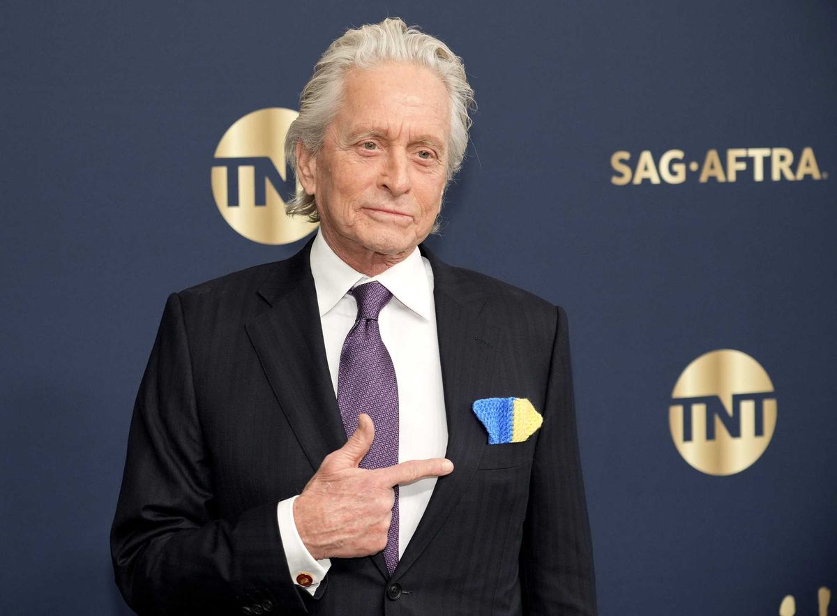 Michael Douglas attends the 28th Annual Screen Actors Guild Awards at Barker Hangar on February 27, 2022 in Santa Monica, California.