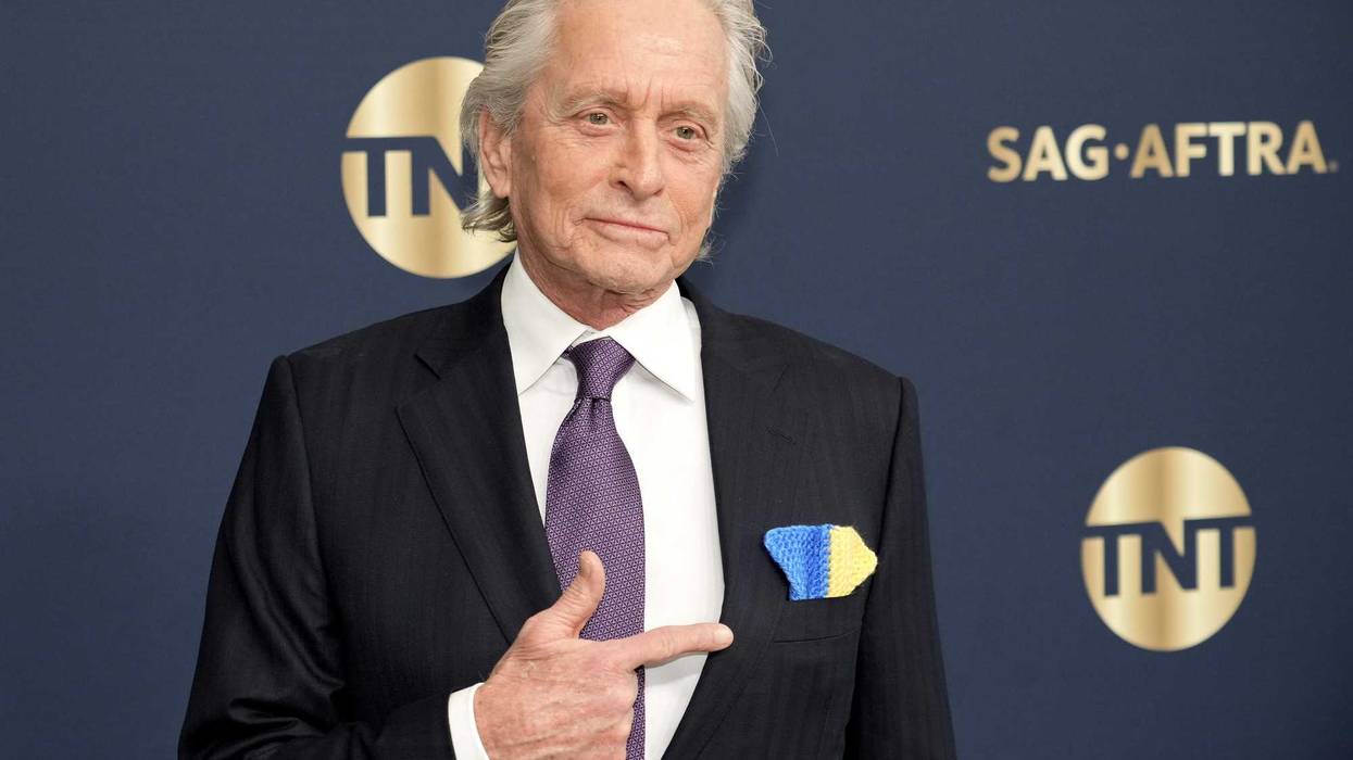 Michael Douglas attends the 28th Annual Screen Actors Guild Awards at Barker Hangar on February 27, 2022 in Santa Monica, California.