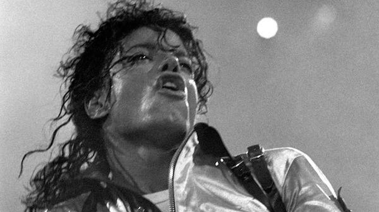 Michael Jackson performing at Wembley Stadium, 1988