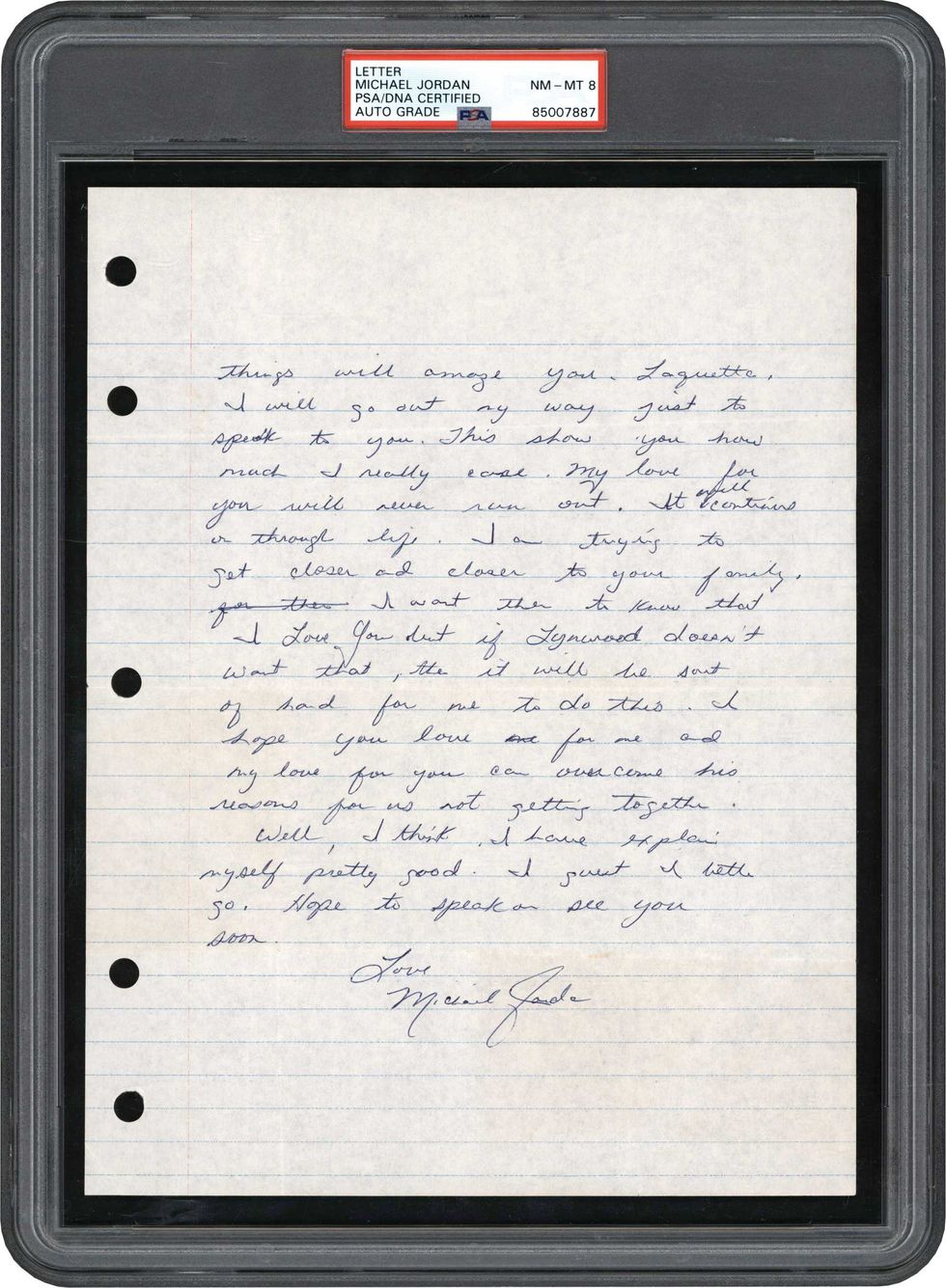 Michael Jordan love letter