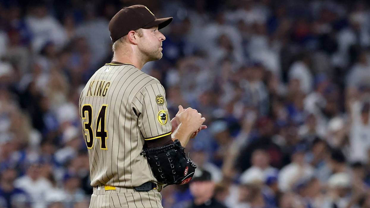 King struggles in 7-0 loss to Dodgers