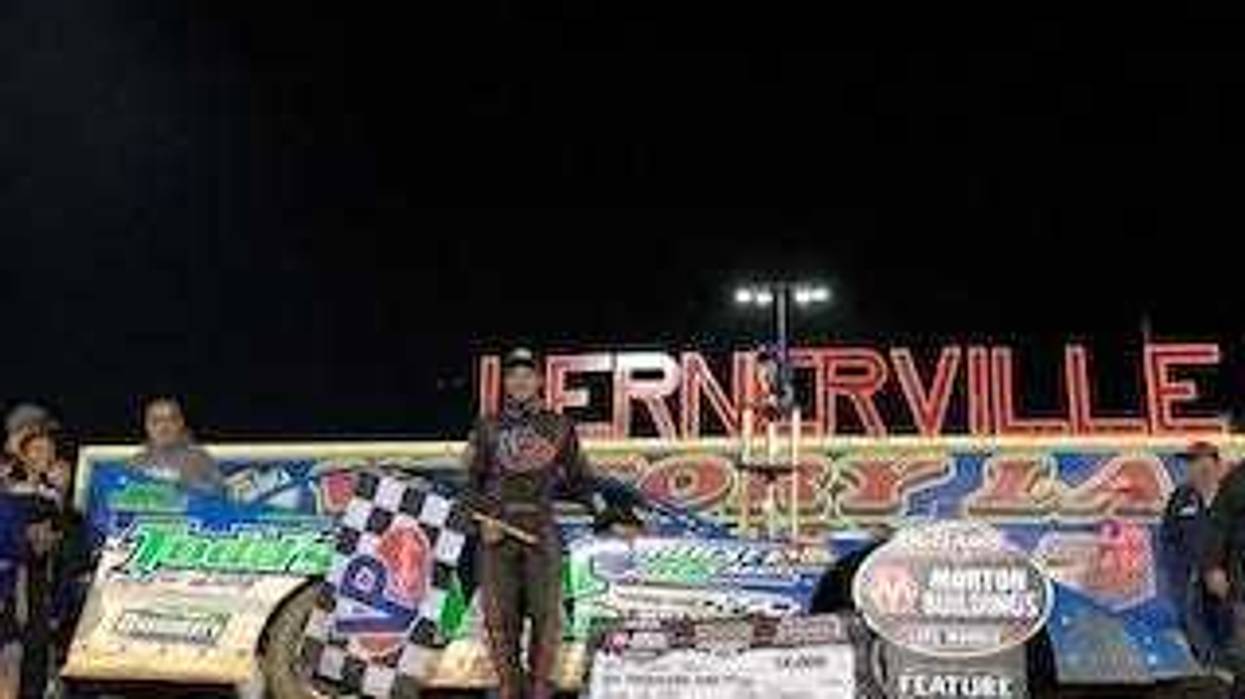 Michael Norris In Victory Lane At Lernerville Speedway