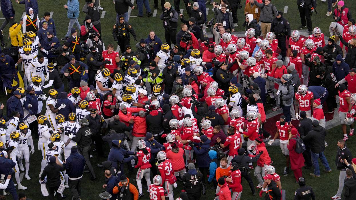 Michigan and Ohio State players fight after game