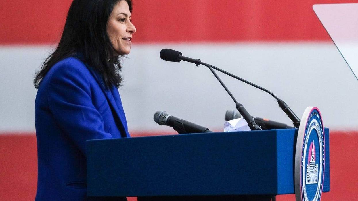 Michigan Attorney General Dana Nessel speaks to the audience after being sworn in at the inauguration ceremony at the Capitol in Lansing Sunday, Jan. 1, 2023