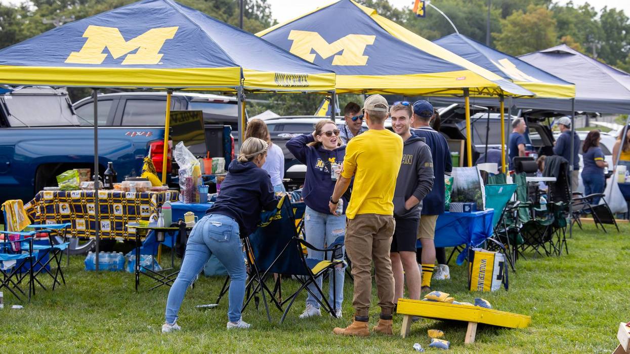 Michigan football fans tailgating on Sept. 9