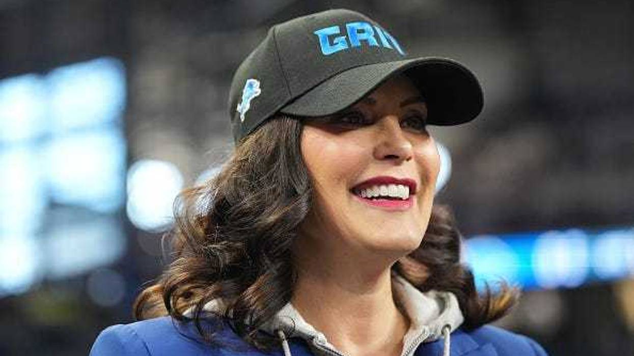 Michigan governor Gretchen Whitmer seen prior to the NFC Divisional Playoff game between the Detroit Lions and the Tampa Bay Buccaneers at Ford Field on January 21, 2024 in Detroit, Michigan.