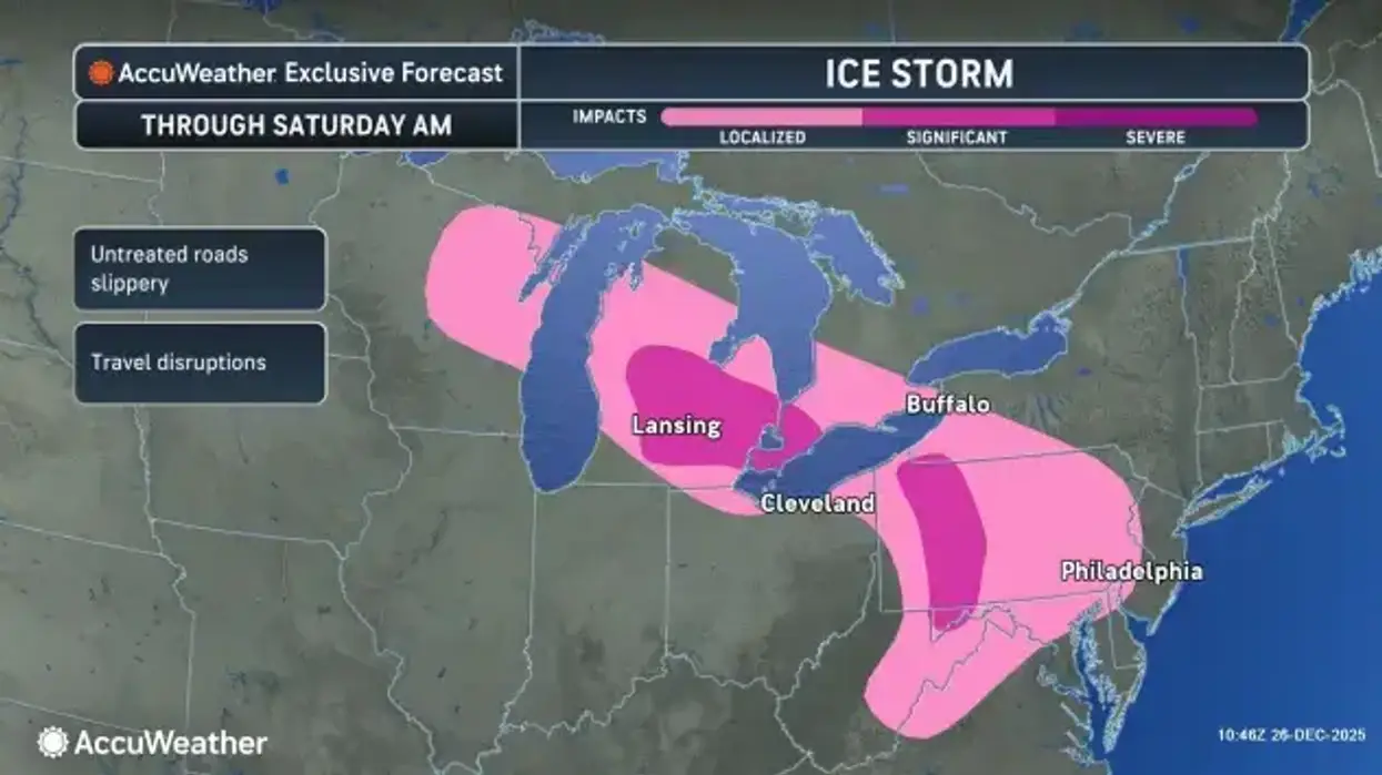 Michigan ice storm map