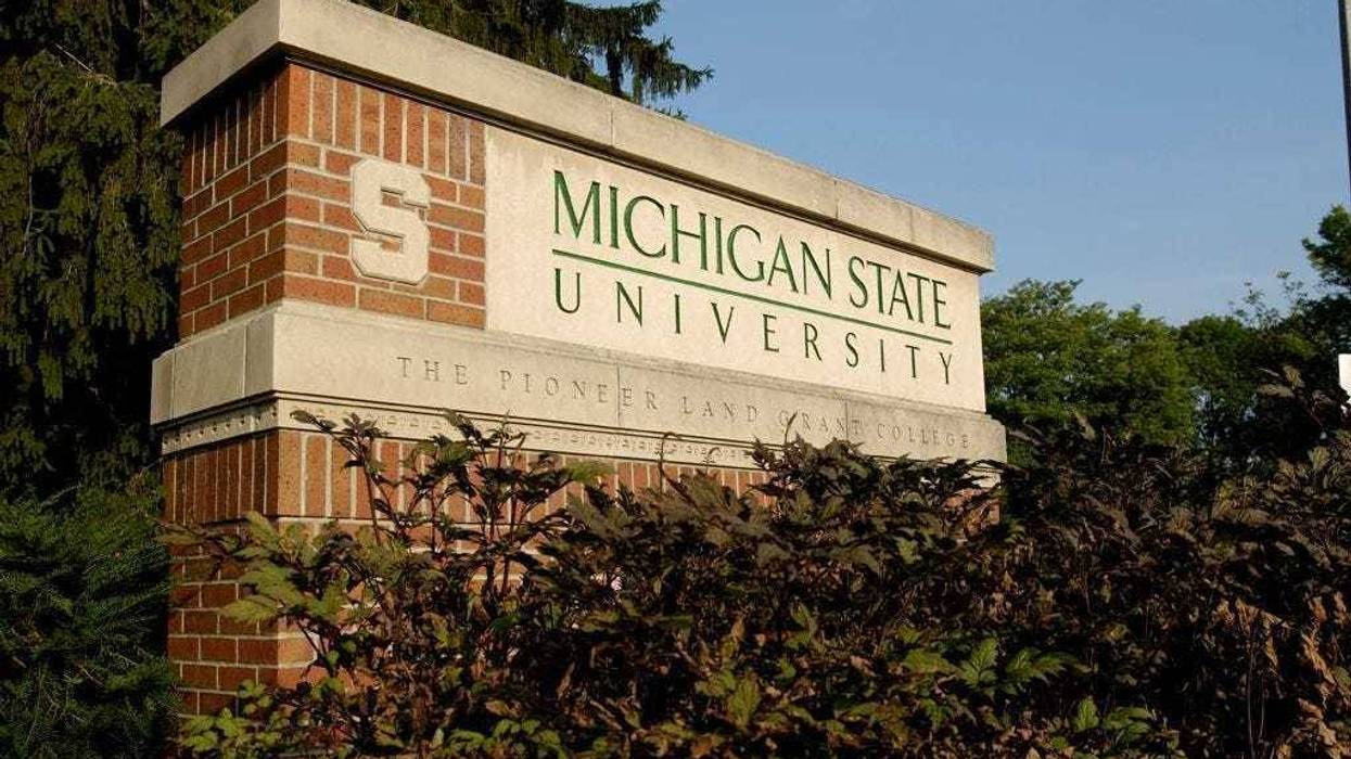 Michigan State University campus sign