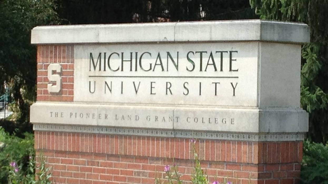 Michigan State University sign