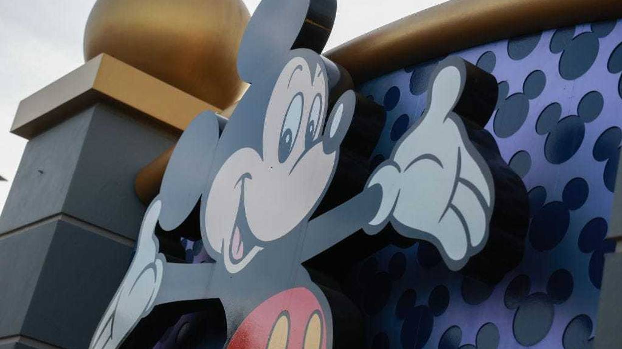 Mickey Mouse welcomes visitors near an entrance to Walt Disney World on February 01, 2024, in Orlando, Florida. A federal judge has dismissed a lawsuit against Florida Gov. Ron DeSantis, which Walt Disney Co. said it will be appealing its loss in a lawsuit. The case revolves around the Governor taking over Disney's special governing district after Disney opposed Florida legislation that critics have dubbed “Don’t Say Gay.” (Photo by Joe Raedle/Getty Images)