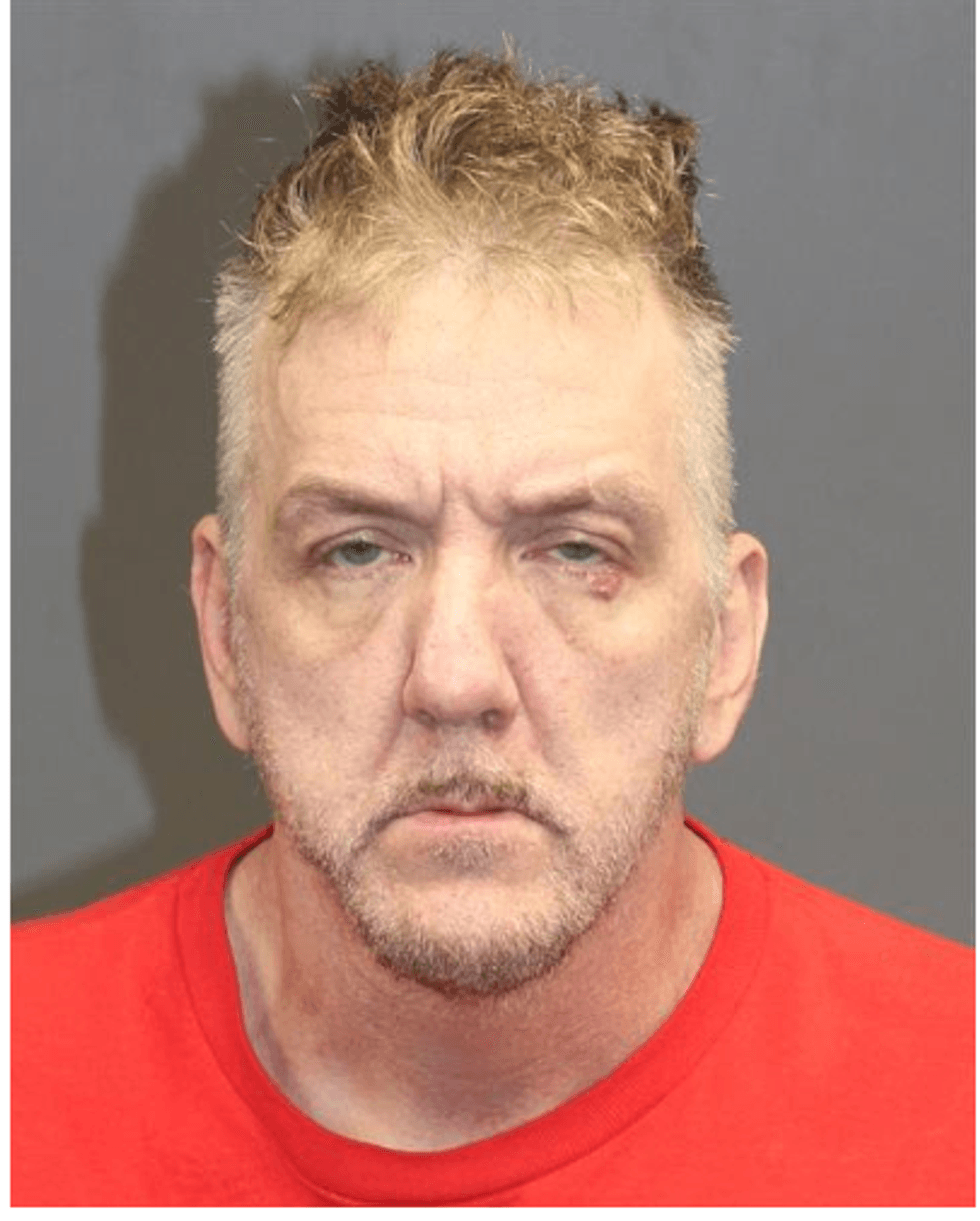 Middle-aged man mugshot