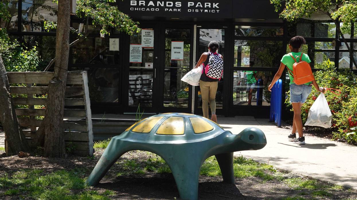 migrant shelter at park