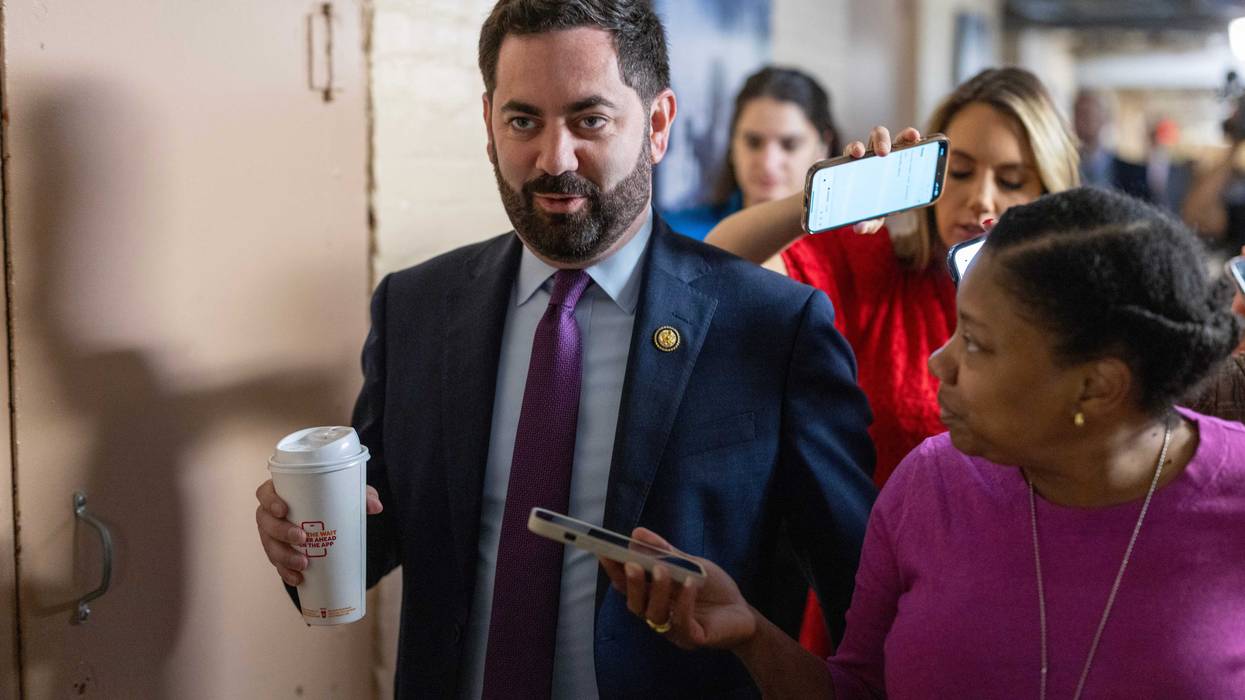 Mike Lawler (R-NY) arrives for a House Republican meeting at the U.S. Capitol on May 20, 2025 in Washington, DC
