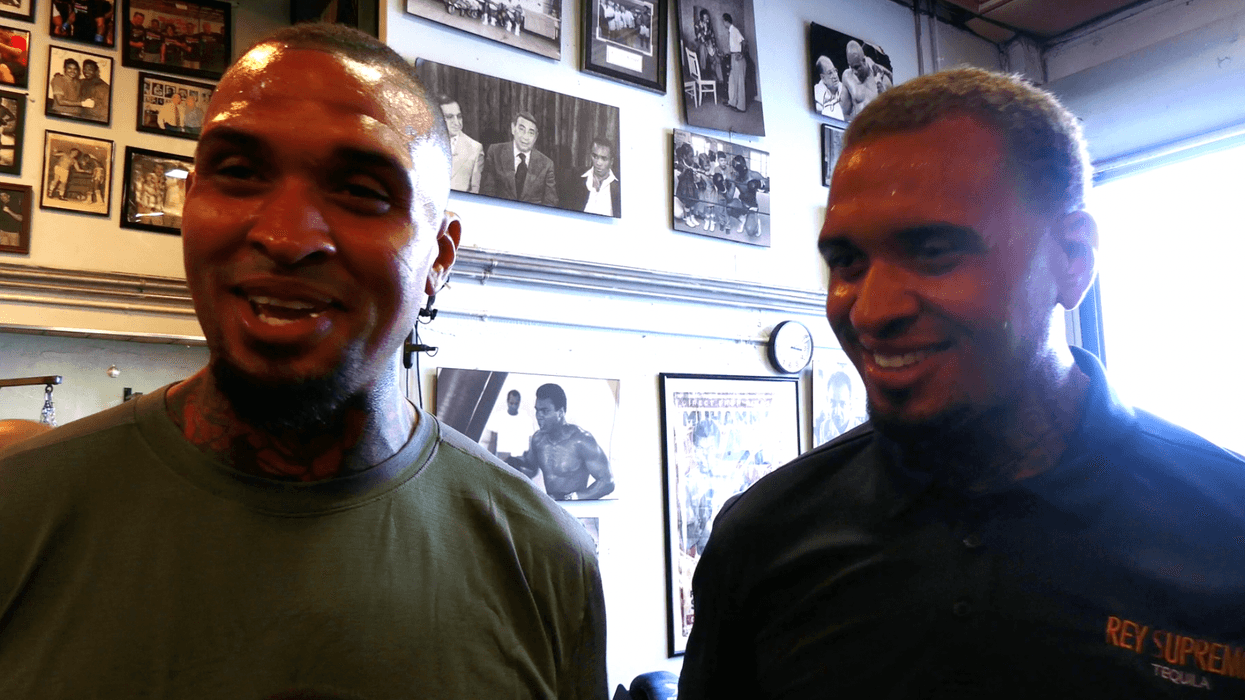 Mike Pouncey and Maurkice Pouncey at 5th Street Gym