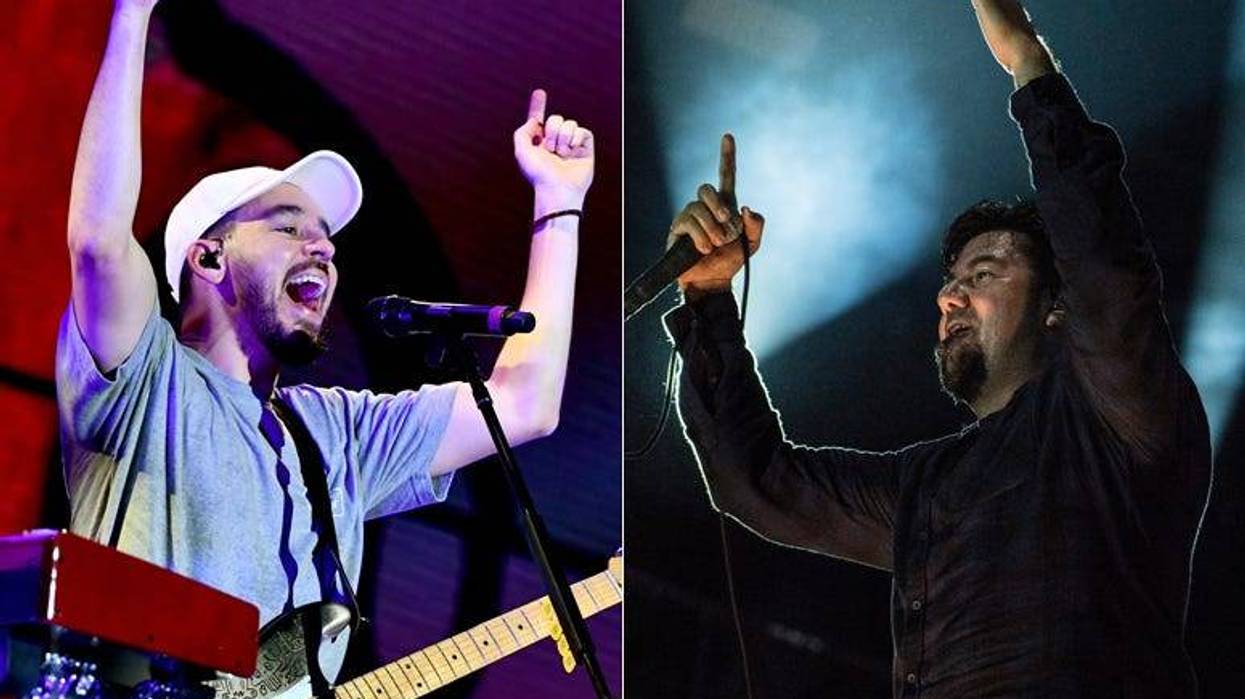 Mike Shinoda of Linkin Park and Chino Moreno of Deftones