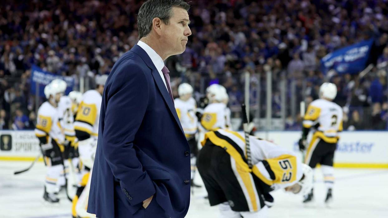 Mike Sullivan on ice after Game 7 loss to Rangers