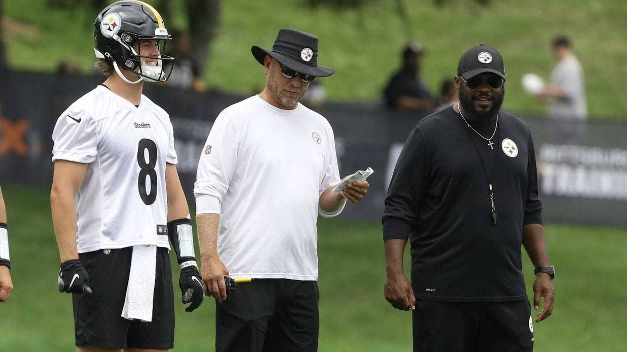 Mike Tomlin with Matt Canada and Kenny Pickett