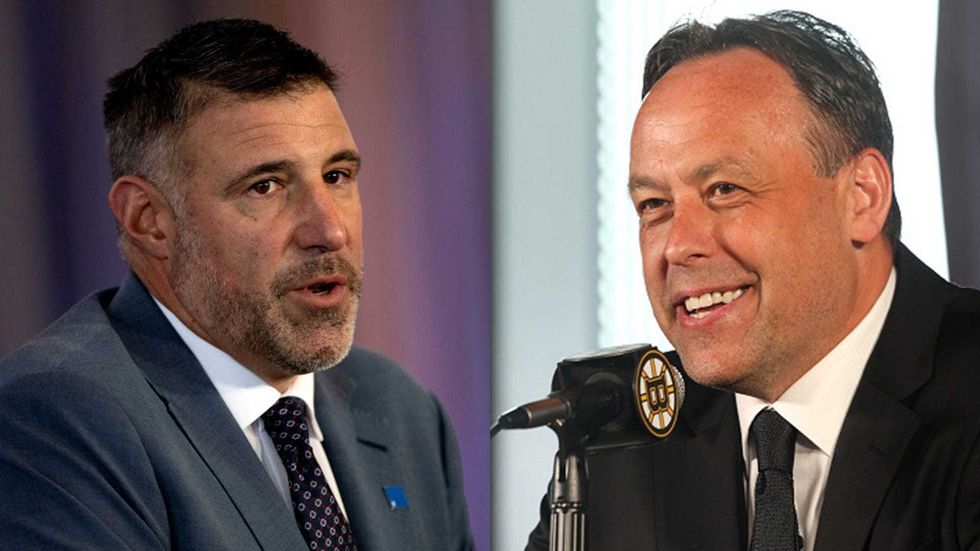 Mike Vrabel and Marco Sturm