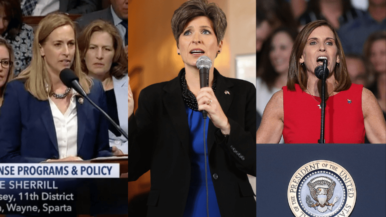 Mikie Sherrill, Joni Ernst and Martha McSally