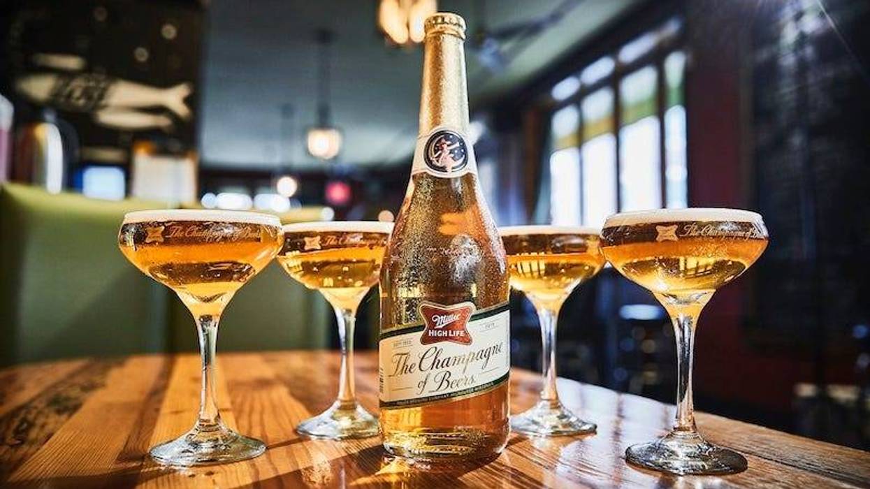 Miller High Life is being sold in champagne bottles for the holiday season.