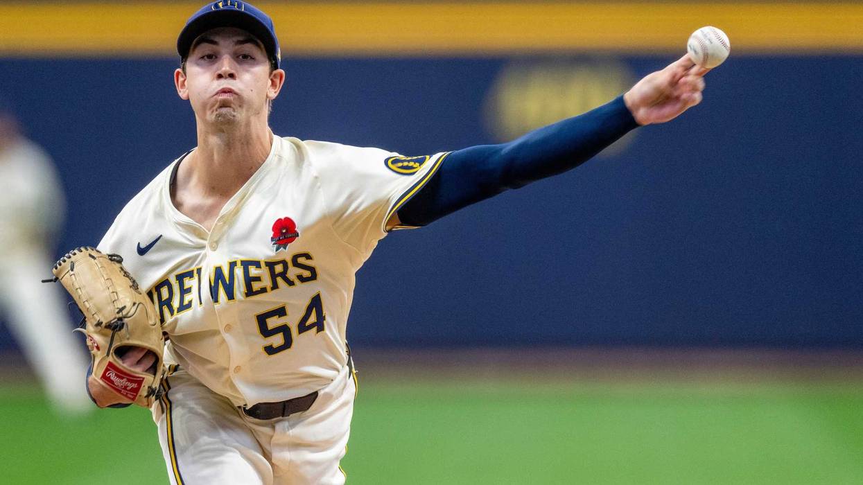 Milwaukee Brewers pitcher Robert Gasser (54) throws during the first inning of their game against the Chicago Cubs Monday, May 27, 2024 at American Family Field in Milwaukee, Wisconsin.