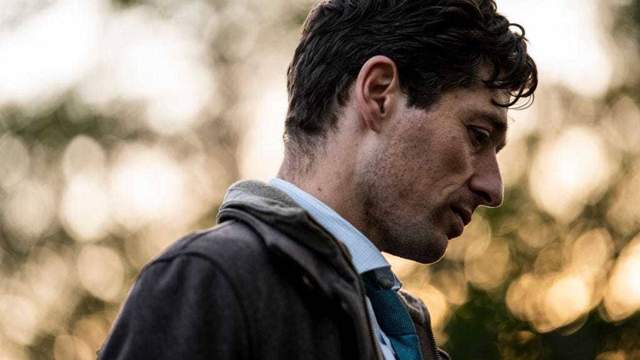 Minneapolis mayor Jacob Frey speaks with a constituent at a campaign event on October 26, 2021 in Minneapolis, Minnesota.