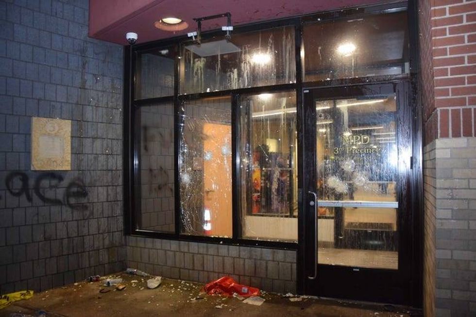 Minneapolis Police Third Precinct Overtaken, on Fire