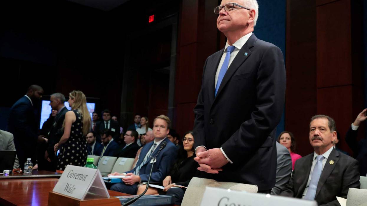 Minnesota Gov. Tim Walz looks on before the start of a hearing with the House Oversight and Accountability Committee at the U.S. Capitol on June 12, 2025 in Washington, DC. A new hearing by the committee will tackle fraud in Minnesota starting next week.