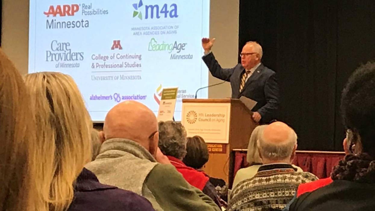 Minnesota Governor Tim Walz speaking Wednesday morning.
