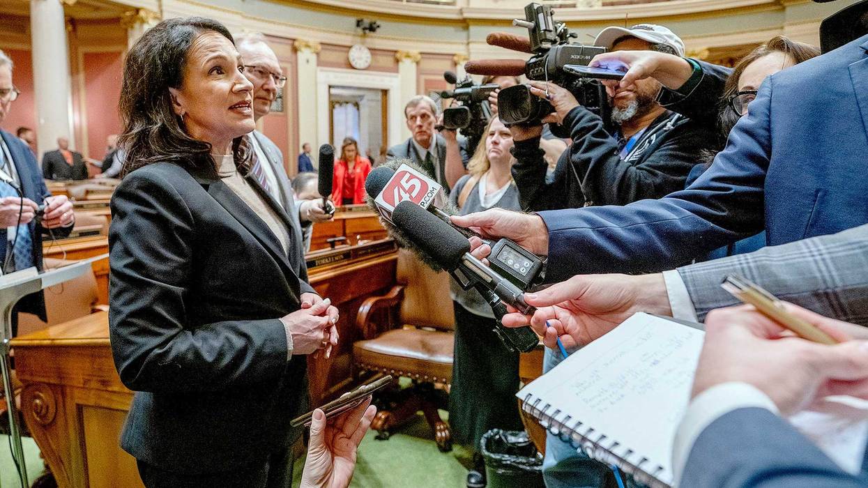 Minnesota Republican House Speaker Lisa Demuth (Cold Spring) telling WCCO's Chad Hartman that Gov. Walz should either resign or drop out of the governor's race over what she calls the record fraud that has happened under his watch.