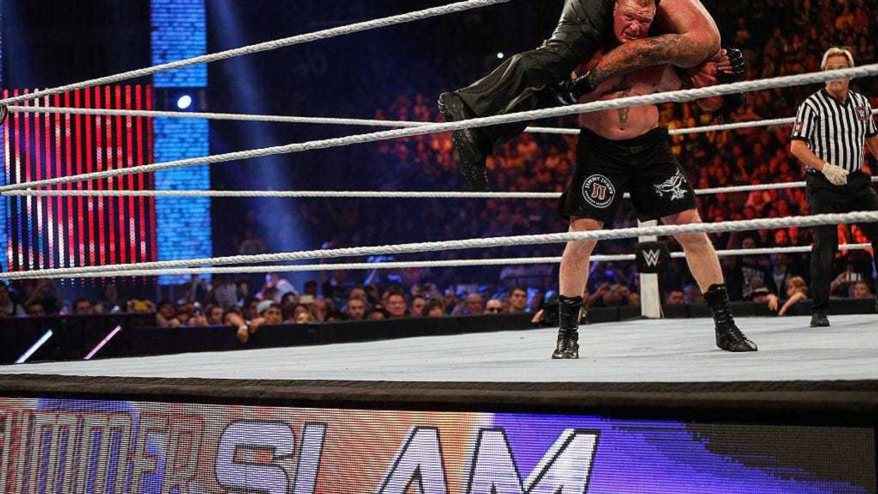 Minnesota's own Brock Lesnar takes on The Undertaker during WWE SummerSlam 2015.