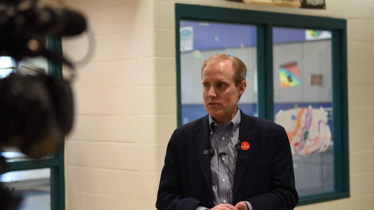 Minnesota Secretary of State Steve Simon speaks about voting in the presidential nominating primaries in St. Paul, Minn. at Dayton Bluffs Recreation Center on March 5, 2024.