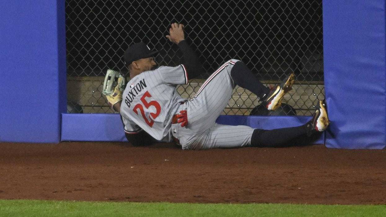 Minnesota Twins center fielder Byron Buxton (25) makes a sliding catch in Cleveland. Buxton has been a bright spot for the Twins so far in 2025 and joined some elite company in Twins history this week.