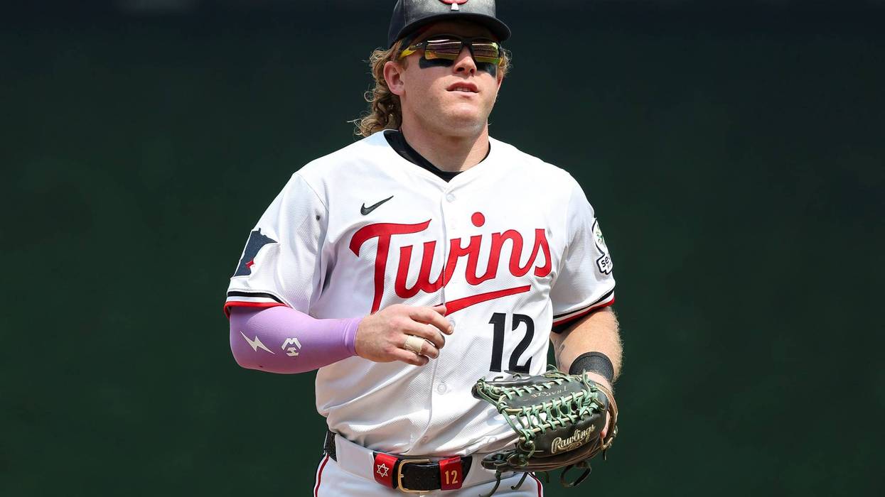 Minnesota Twins center fielder Harrison Bader runs into the dugout during the ninth inning of baseball game against the Boston Red Sox, Wednesday, July 30, 2025, in Minneapolis.