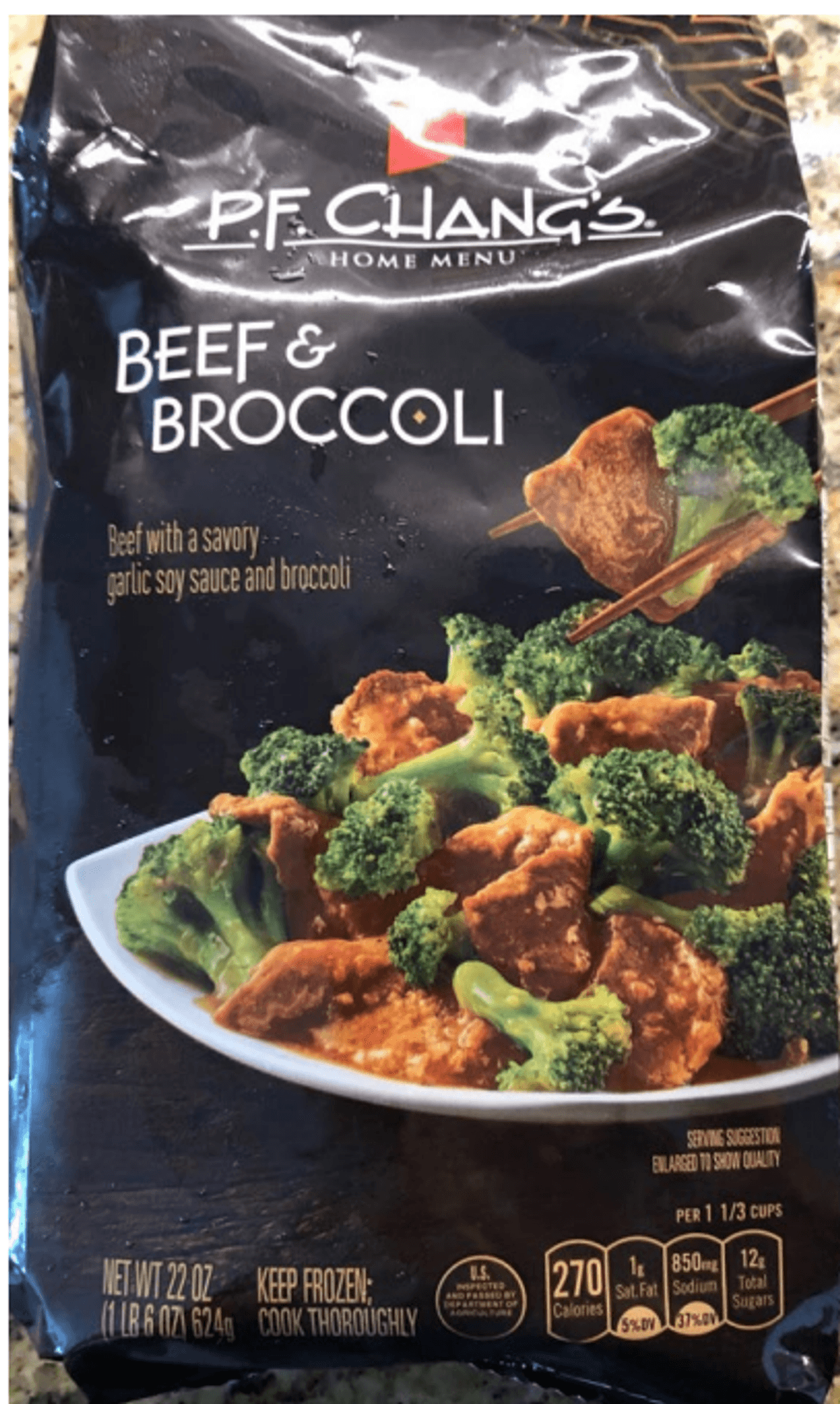 Mislabeled frozen food packages from P.F. Chang's.