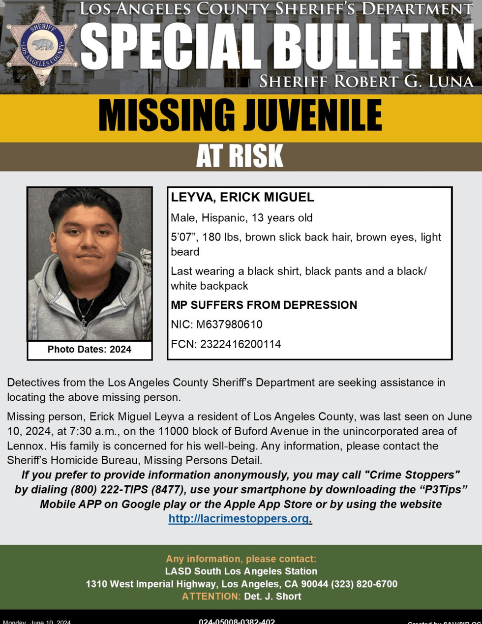 missing boy LASD