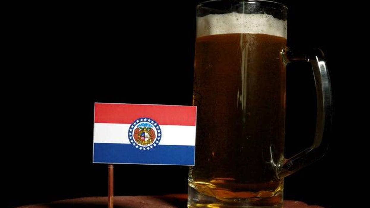 Missouri Flag With A Beer
