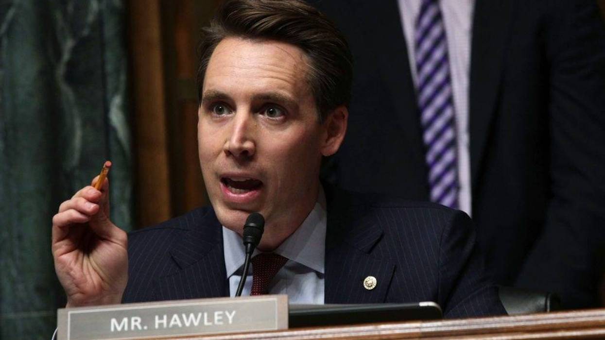 Missouri Sen. Josh Hawley speaks in a congressional hearing
