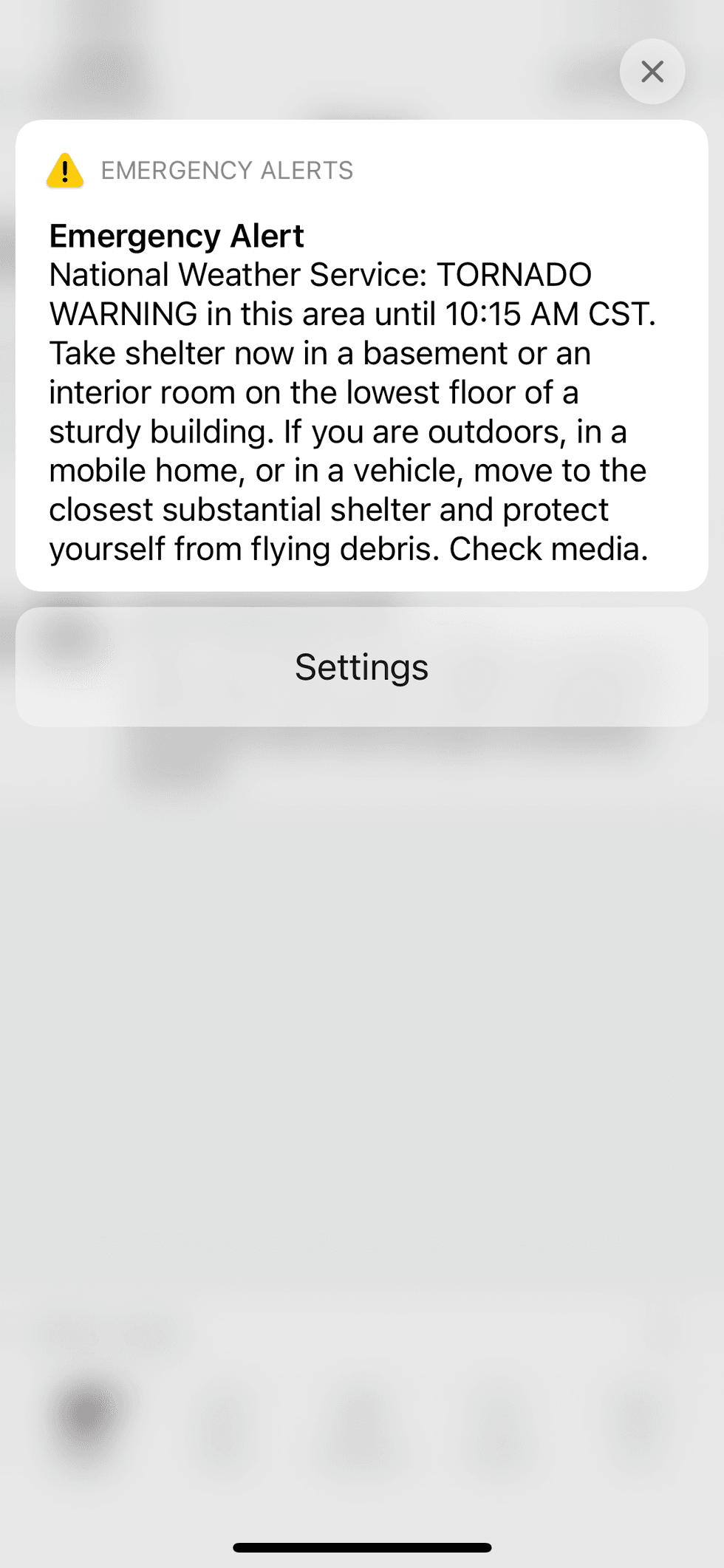 Missouri tornado alert