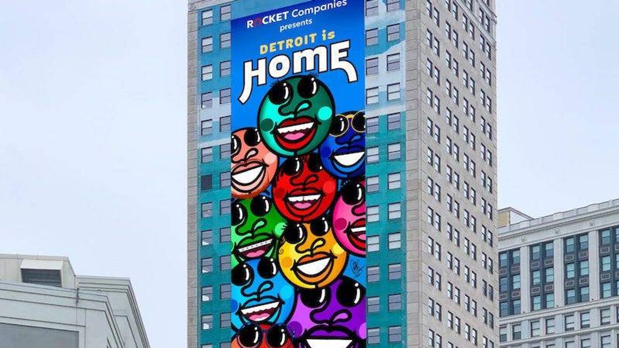 Mockup of new Broderick Tower mural