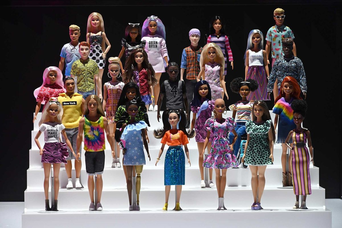 Model display of diverse Barbie dolls seen at the Mattel pavillion during the annual New York Toy Fair 2020, at the Jacob K. Javits Convention Center in New York, NY, on February 22, 2020. (Photo by Anthony Behar/Sipa USA)