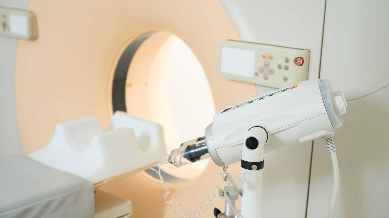 Modern MRI equipment in the laboratory, CT computer tomography. Healthcare concept