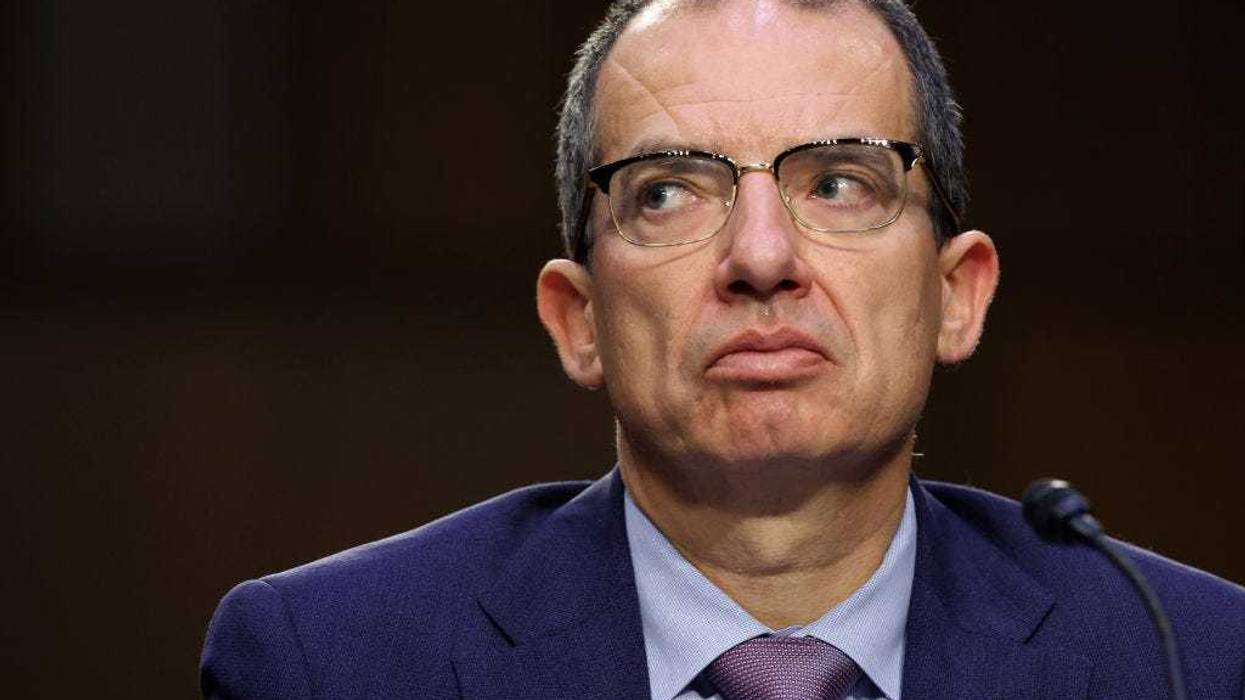 Moderna CEO Stephane Bancel testifies before the Senate Health, Education, Labor, and Pensions Committee in the Hart Senate Office Building on Capitol Hill on March 22, 2023 in Washington, DC. The committee held the hearing after it was announced that the Boston-based biotech company plans to charge $130 per dose of the COVID-19 vaccine once the program moves to the private market as early as this fall. (Photo by Chip Somodevilla/Getty Images)