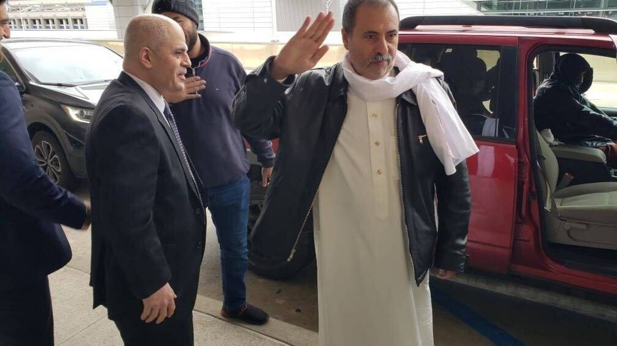 Mohamed Salem arriving at Detroit Metro Airport