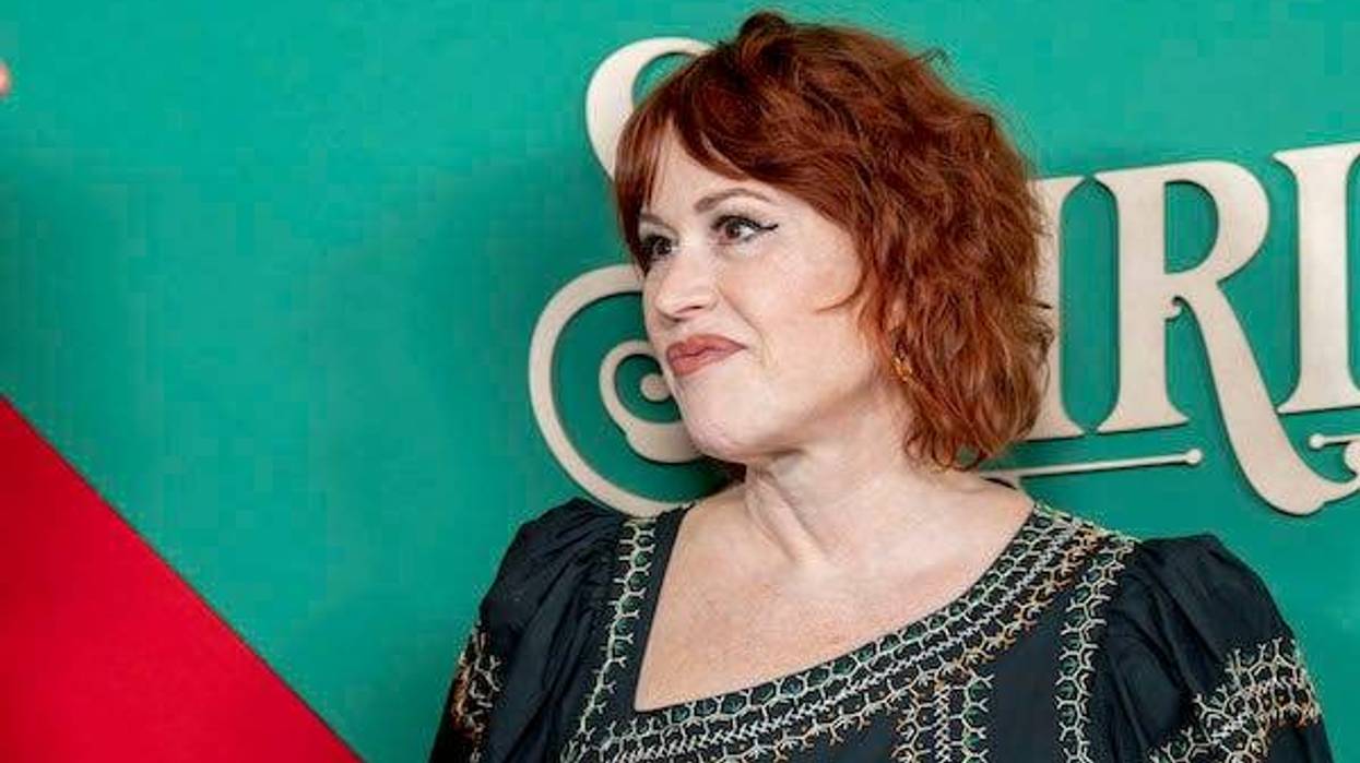 Molly Ringwald attends the Apple Original Film's "Spirited" New York Red Carpet at Alice Tully Hall, Lincoln Center in New York City.