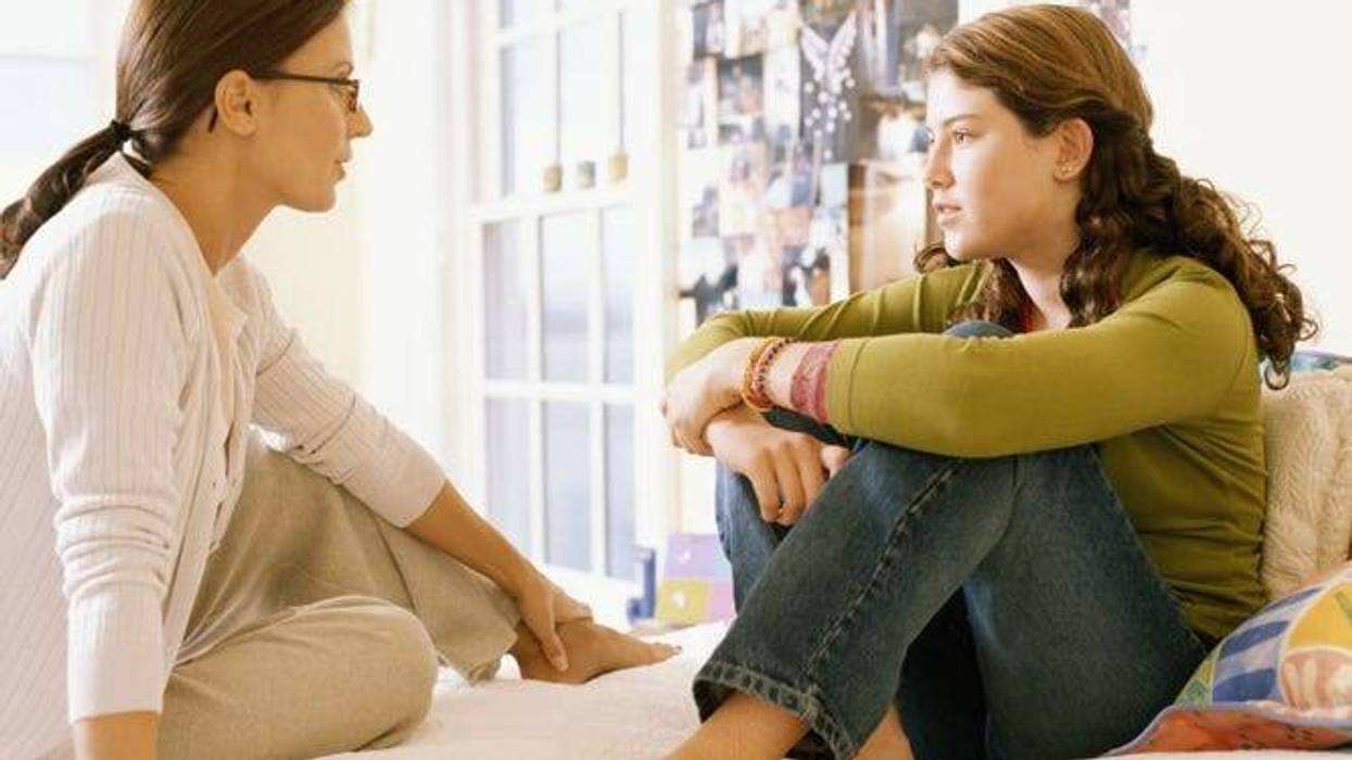 Mom and teen daughter